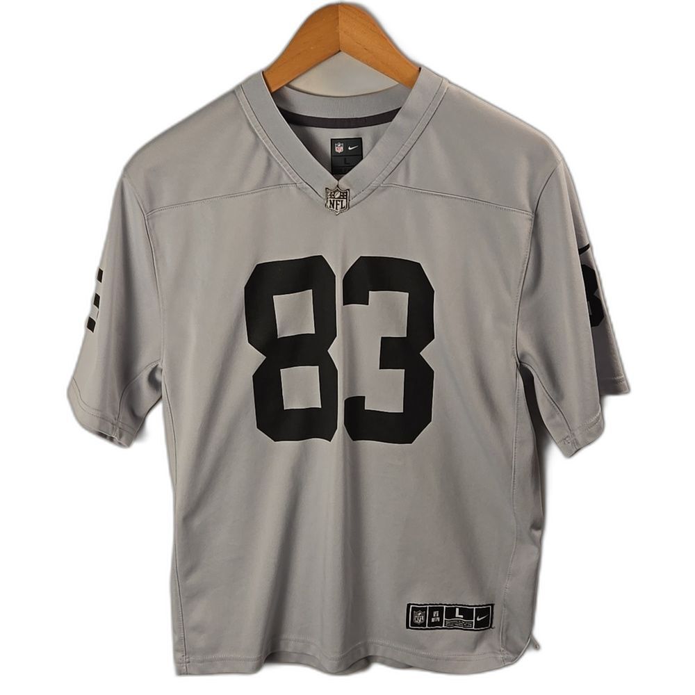 LV Raiders On Field Jersey #83 Darren Waller Youth L (14-16) Silver Black NFL